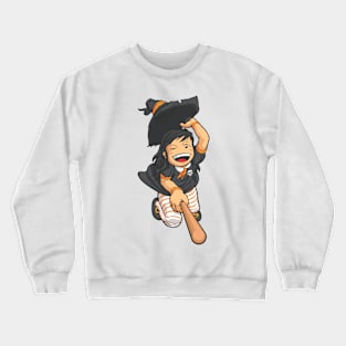 Cheerful Halloween Witch Crewneck Sweatshirt